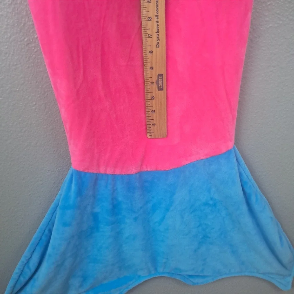 Pink and Blue Mermaid Tail Wearable Fleece Blanket Sleeping Bag Adult Loungewear